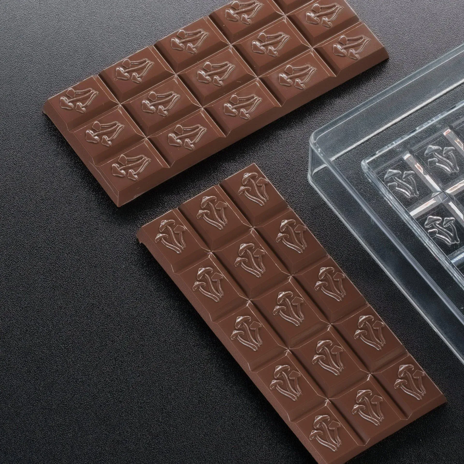 50mL 15pc Chocolate Bar Mold - Mushroom Symbol - 4 Bars - 23721