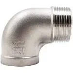 npt 1&#034; male to female stainless steel cast elbow adapter mechanical coupling ...