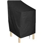 ANMINY Waterproof Patio Chair Covers Outdoor High Back Stackable Dining Bar Stoo