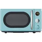 Galanz 0.7 Cu ft Retro Countertop Microwave Oven, 700 Watts, Blue, New