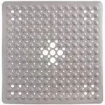 Tan Non-Slip Shower Mat with Drain Holes: SlipX Solutions Square Shower Mat