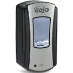 Gojo&reg; LTX-12 Touch-free Foam Soap Dispenser, Automatic, 1.27 quart Capacity, Site Window, Refillable, Touch-free, Lockable, Skylight, Chrome, Black, 4/Carton (GOJ191904CT)