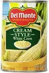 Del Monte White Corn Cream Style, 14.75 oz (Case of 12)