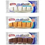 Mrs. Freshley's Donut Variety Assortment, Chocolate Frosted, Crunch, and Powdered Sugar, Pack of 12