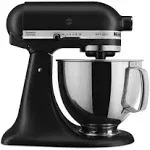 KitchenAid KSM150PS Artisan 5-Qt. Stand Mixer, Matte Black, 5 qt