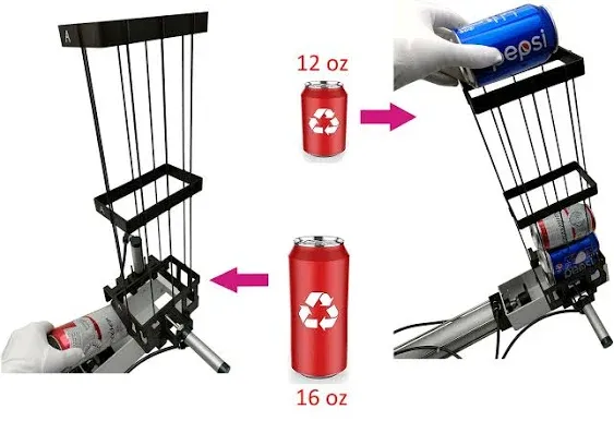 Auto Can Crusher Pneumatic Can Crusher Heavy Duty Efficient Soda Beer Smasher, Eco-Friendly Recycling Tool for Aluminum Cans… (Autofeed Pedal Valve)