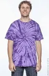 Tie-Dye CD101 Adult 100% Cotton Spider T-Shirt Spider Purple M 5.4 oz.