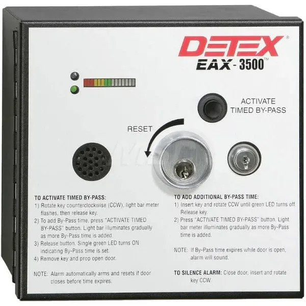 Detex - EAX-3500 - Exit Alarm - Surface Mount - Timed Bypass - 24VDC