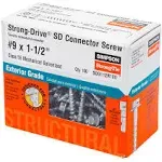 Simpson Strong-Tie #9 x 1-1/2-in Mechanically Galvanized Strong-Drive SD Exterior Wood Screws (100-Per Box)