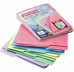 Pendaflex 45270 Printed Notes Folders with Fastener, 1/3 Cut Top Tab, Letter, Assorted (Pack of 30)