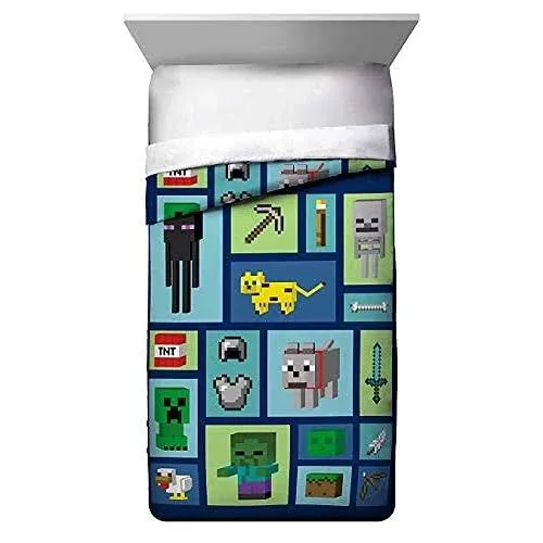 Minecraft Good Day Twin/Full Cooling Comforter - Super Soft Kids Bedding Features ...