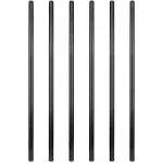 6 Pack 1/2&#034; × 42&#034; Pre-Cut Black Metal Pipe, Industrial Steel Fits Standard