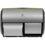 Georgia Pacific 56796A Compact Coreless Side-by-side Double Roll Tissue Dispenser, 11 X 7 3/8, Silver