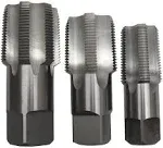 Drill America POUCSNPT3 Carbon Steel NPT Pipe Tap Set 3 Piece