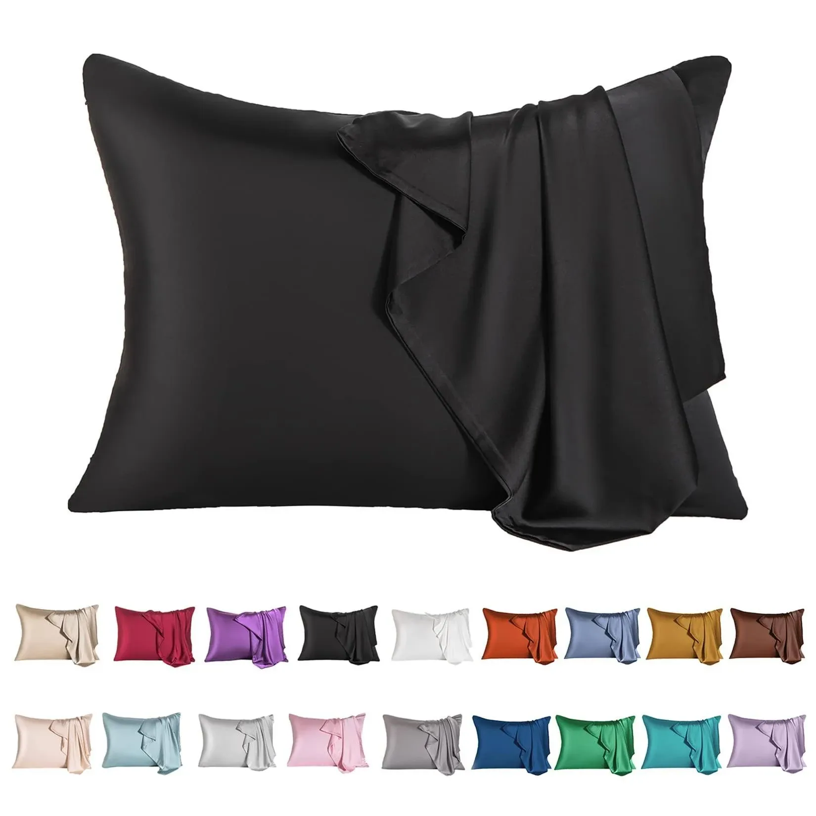 Mulberry Silk Pillowcase for Hair and Skin,Queen Size Cooling Silk Pillow Case