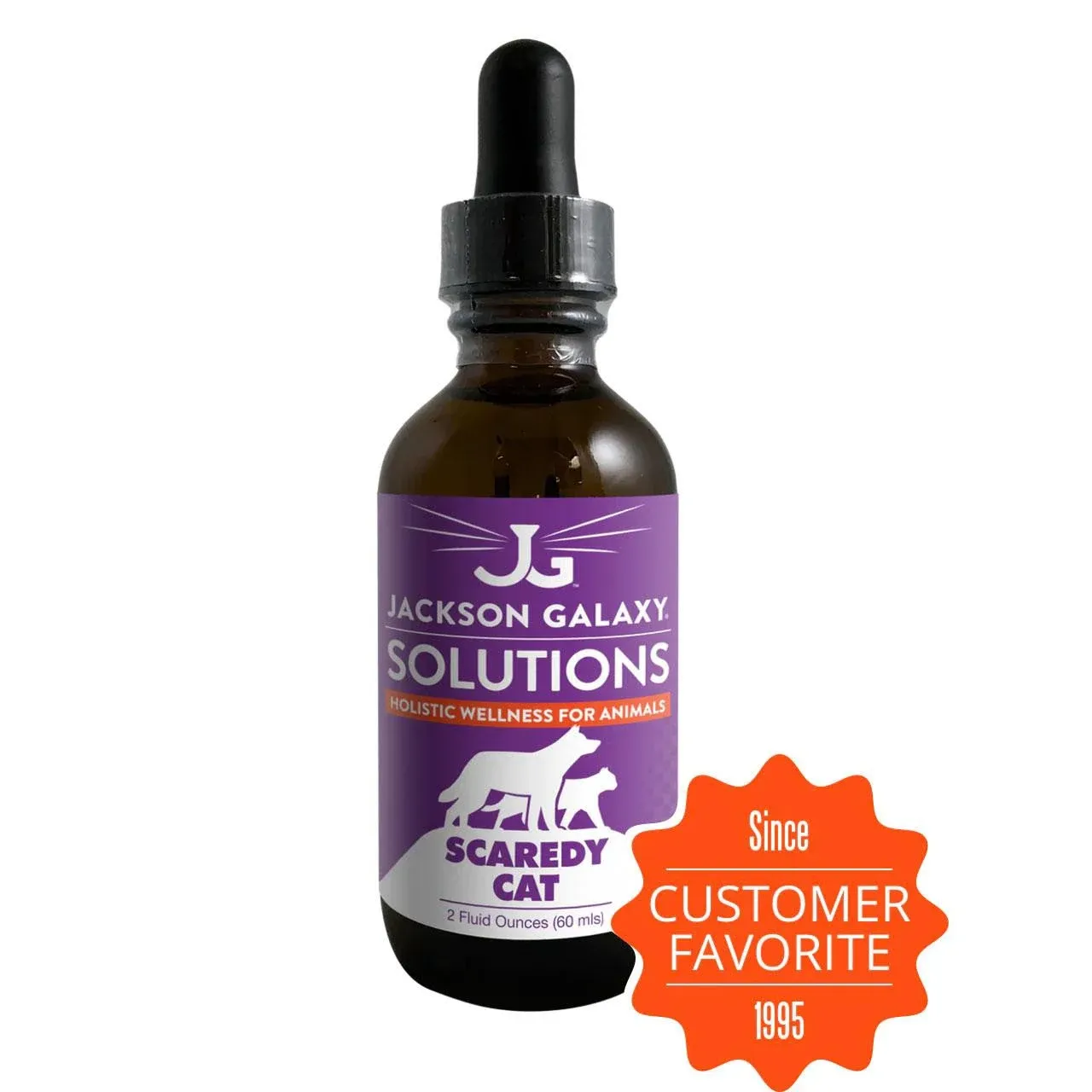 Jackson Galaxy: Scaredy Cat (2 oz.) - Pet Solution - Promotes Sense of Self-Confidence and Reassurance - Perfect for Cats Who Hide and Run from Touch - All-Natural Formula - Reiki Energy