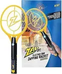 Zap It! Bug Zapper Rechargeable Fly Zapper Racket, Electric Fly Swatter, Mosquito Zapper, 4,000 Volt, USB Charging Cable, Medium