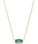 Kendra Scott Elisa Gold Pendant Necklace London Blue