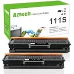 A Aztech 2-Pack Compatible Toner Replacement for Samsung MLT-D111S 111S Work with Samsung Xpress M2020w M2070fw M2070w Laser Printer Ink (Black), Size