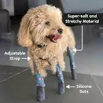 WALKEE PAWS Stay-On Grippy Socks, Indoor Anti-Slip Grip, Traction, Protect Floors & Pup's Paws, Easy-On & Off, Stay-On Design, As Seen on Shark Tank, Never Lose a Dog Sock Again (X-Small)