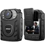 BOBLOV KJ21 Body Camera 1296p Body Wearable Camera Support Memory Expand Max 128g 8-10Hours Recording Police Body Camera Lightweight and Portable Easy