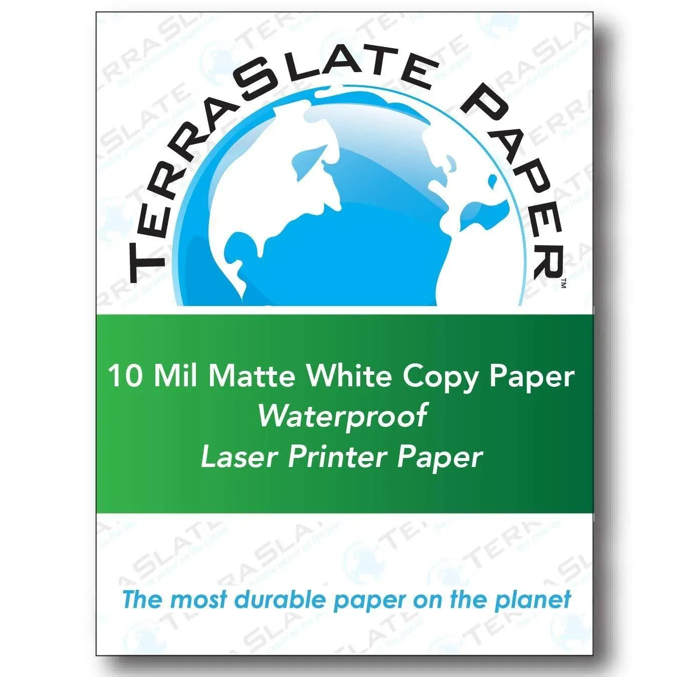 10 MIL 8.5&#034; x 11&#034; Waterproof Laser Printer/Copy Paper, White Printer Paper, 1...