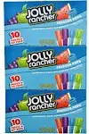 Jolly Rancher Freezer Pops, Watermelon, Green Apple, Grape, Blue Raspberry, 10 ct (Pack of 3)