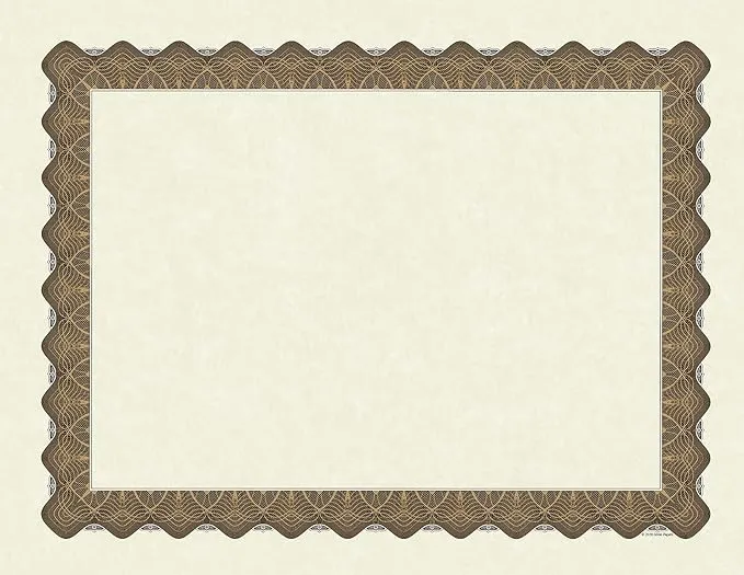 Great Papers! Metallic Gold Border Certificate, for Awards, Achievements and Accomplishments, Printer Friendly 8.5”x11”, 100 Sheet Pack (934000)