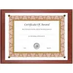 NuDell 13 x 10.50 in. Woodgrain Award-A-Plaque Frame - Mahogany