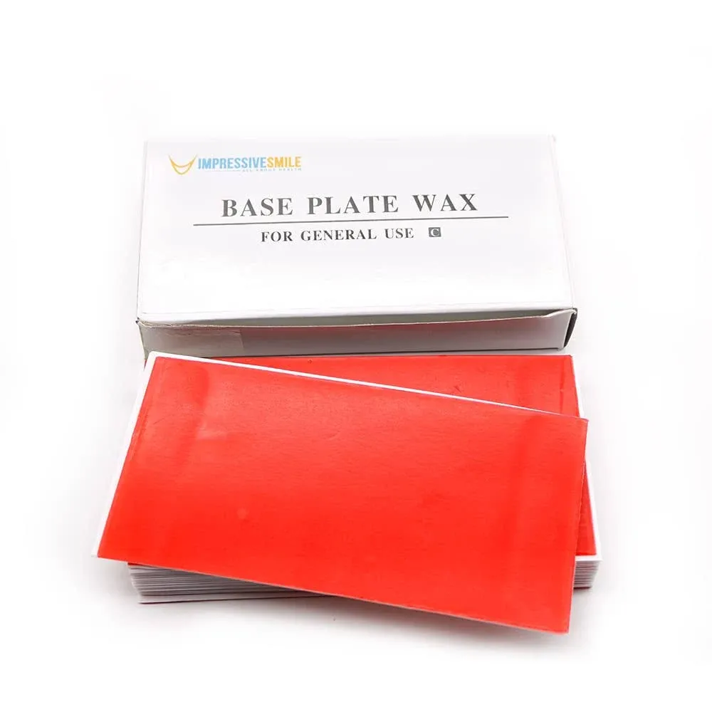 Dental Base Plate Wax 18 PCS, Denture Red Utility Bite Casting Sheets for Orthodontic Modeling Filling Laboratory Supply