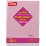 Staples Pastel Colored Copy Paper 8 1/2&#034; x 11&#034; Pink 500/Ream (14779)