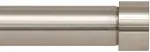 Ivilon Drapery Window Curtain Rod - End Cap Style Design 1 inch Pole 28 to 48 inch Color Brushed Nickel