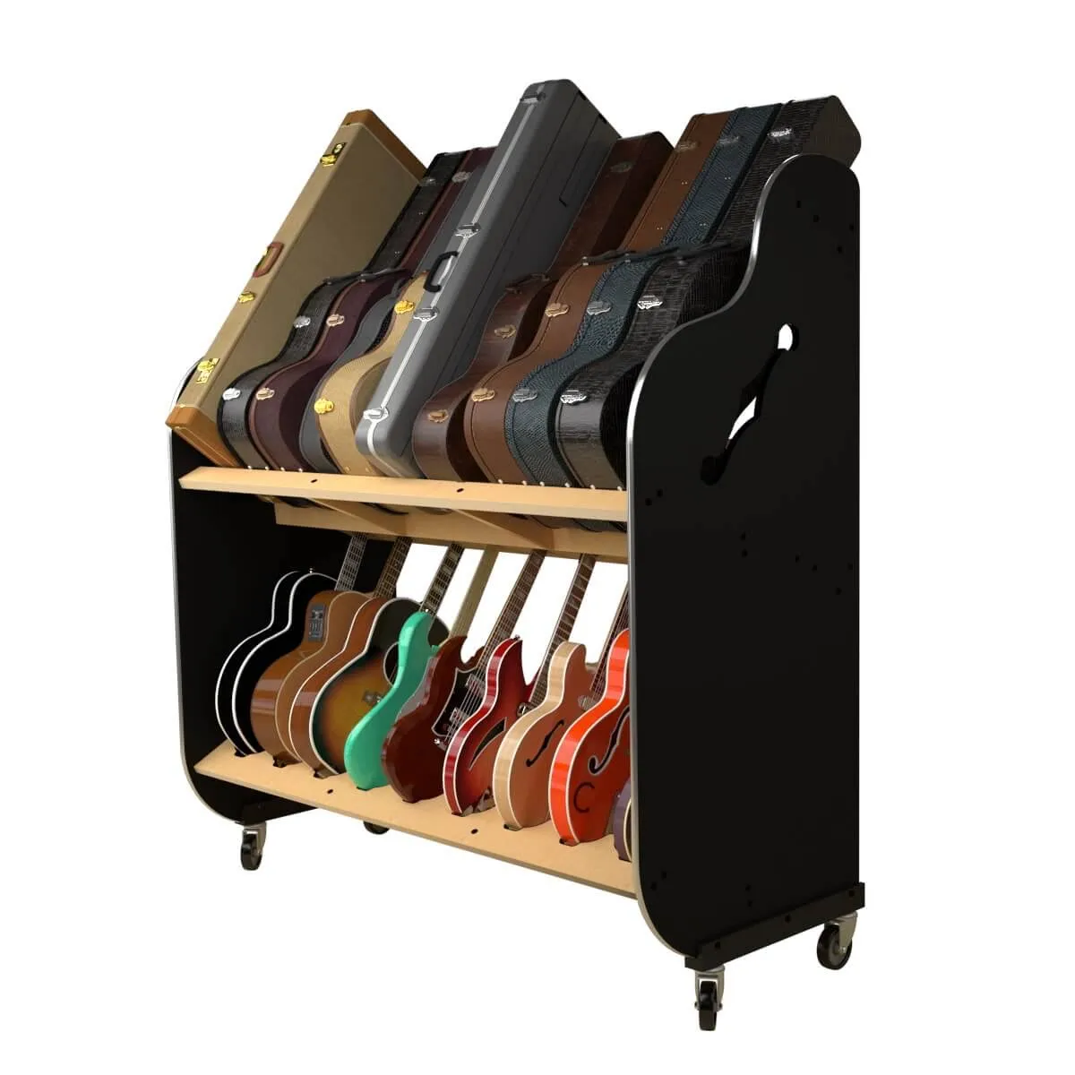 A&S Crafted Products The Session-Pro Double-Stack Mobile Case Rack