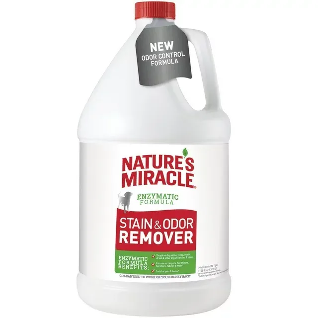 Nature’s Miracle Stain And Odor Remover Dog 1 Gallon, Odor Control Formula, Pour