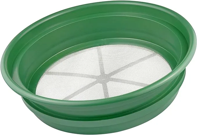 SE Sifting Pan, Size: 1/20 in. Mesh, Gray