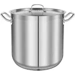 Nutrichef Stainless Steel Cookware Stockpot - 40 Quart, Heavy Duty Induction Pot