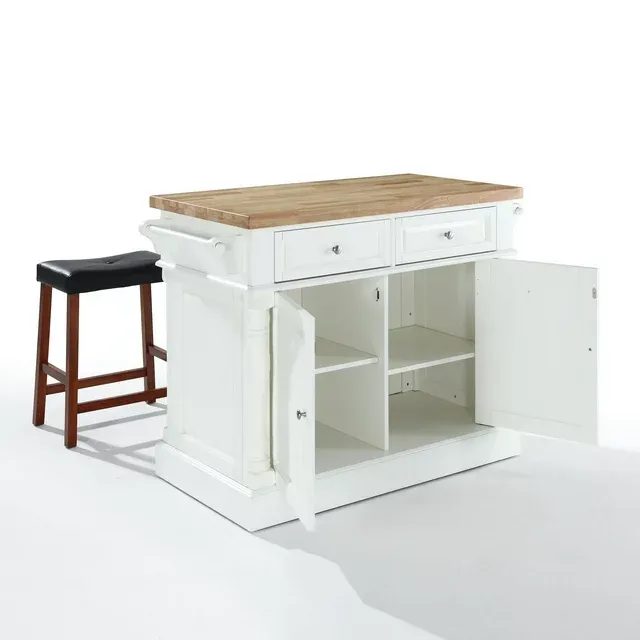 Crosley Furniture Oxford White Kitchen Island Stools