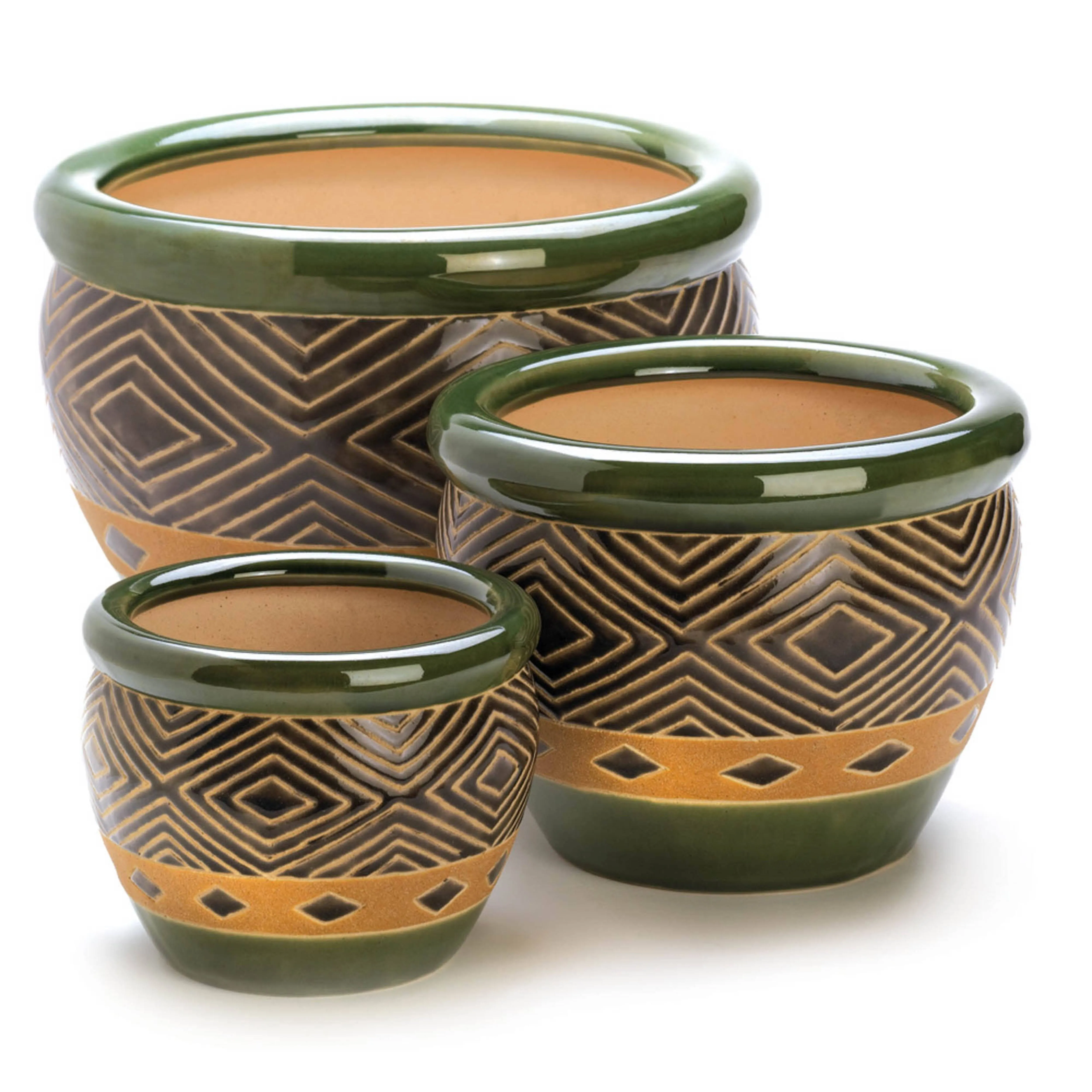 Zingz & Thingz Jade Planter Set of 3