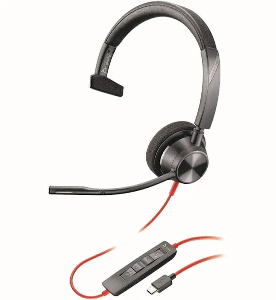 Plantronics Blackwire 3310 BW3310 USB-C Mono Headband Wired Computer Headset