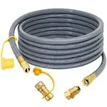 24 Feet 1/2 Inch Natural Gas Hose propane hose extension kit with quick connect.