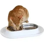 Hepper Pet Bowls - White Nomnom Cat Bowl