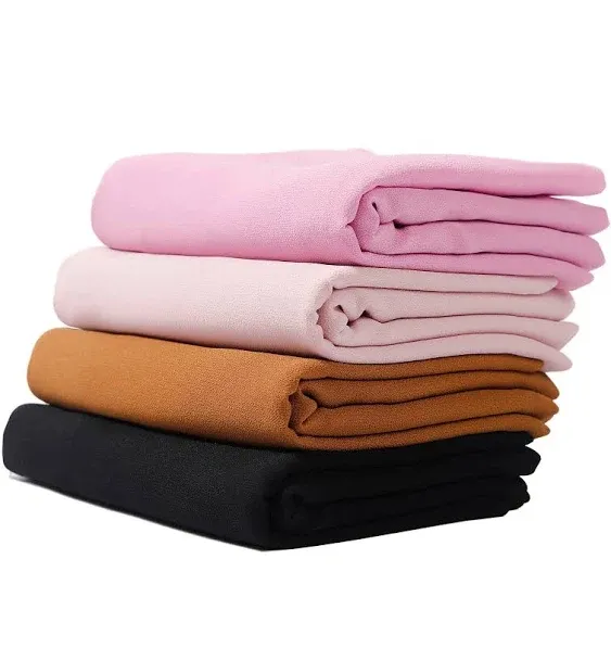 Febfim 4 PCS Muslim Women Soft Premium Solid Chiffon Hijab Scarves Shawl Long Scarf Wrap Scarves with Gift Box