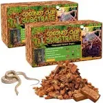 Riare 2 Pack Natural Coconut Chip Substrate for Reptiles- Compressed Coconut Husk Reptiles Bedding, Coco Husk Chip Terrarium Substrate for Snakes, Tortoises, Ball Python, Frogs, Bearded Dragon, Lizard