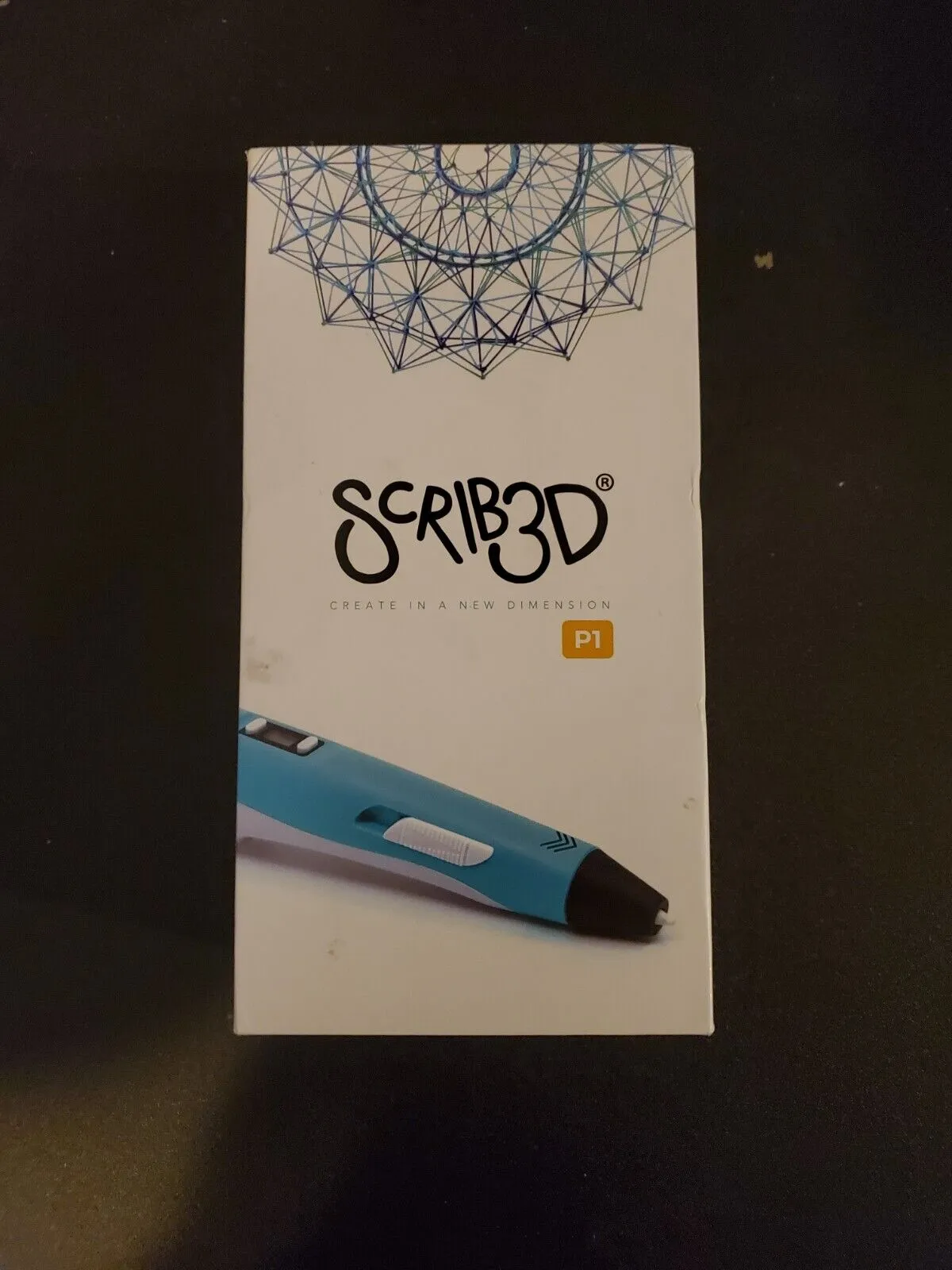 SCRIB3D P1 3D Printing Pen with Display - Includes 3D Pen, 3 Starter Colors of PLA Filament, Stencil Book + Project Guide, and Charger