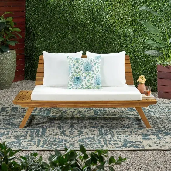 Noble House Sedona Outdoor Loveseat with Cushions