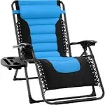 Oversized Padded Zero Gravity Chair, Folding Outdoor Patio Recliner, XL Anti Gra