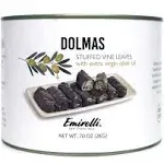 Emirelli Dolmas Stuffed Grape Leaves with Rice, Mediterranean Herbs in Extra Virgin Olive Oil – Super Tasty Ready to Eat Vegan Rolls - Traditional Turkish Recipe – Dolmades Can