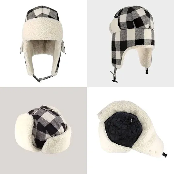 CHOK.LIDS Lumberjack Plaid Winter Trapper Unisex Premium Extra Strength Ear Flap Chin Strap Windproof Outdoor PT201