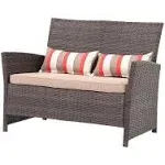 SUNSITT Outdoor Wicker Loveseat with Cushions