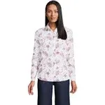 Lands' End Women's Wrinkle Free No Iron Button Front Shirt